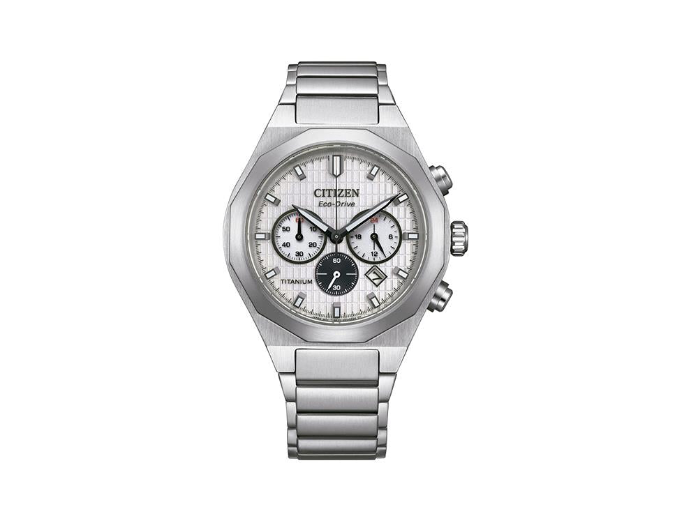 Reloj de Cuarzo Citizen Super Titanium Zenshin Senkei, 41 mm, Blanco, CA4690-51A
