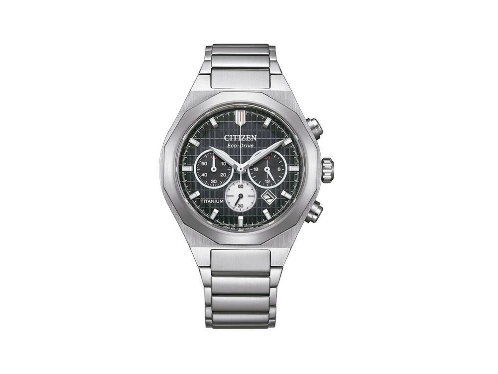 Reloj de Cuarzo Citizen Super Titanium Zenshin Senkei, 41 mm, Negro, CA4690-51E