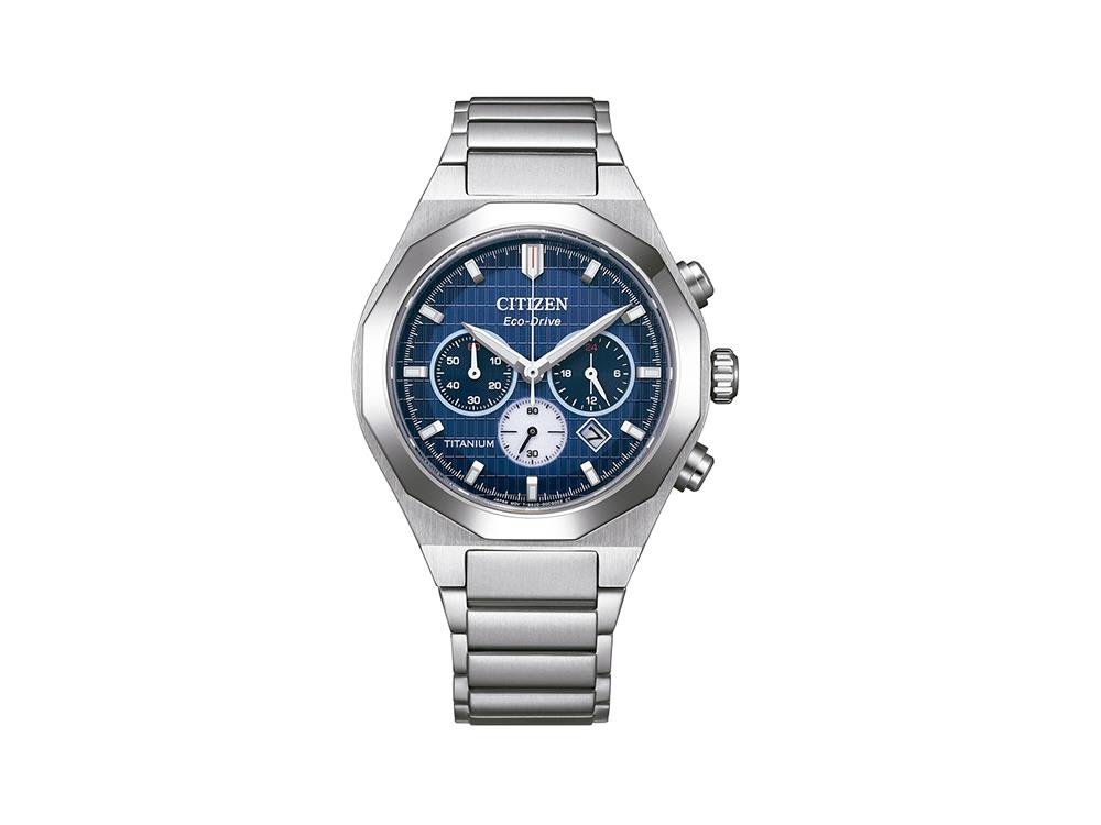 Reloj de Cuarzo Citizen Super Titanium Zenshin Senkei, 41 mm, Azul, CA4691-59L