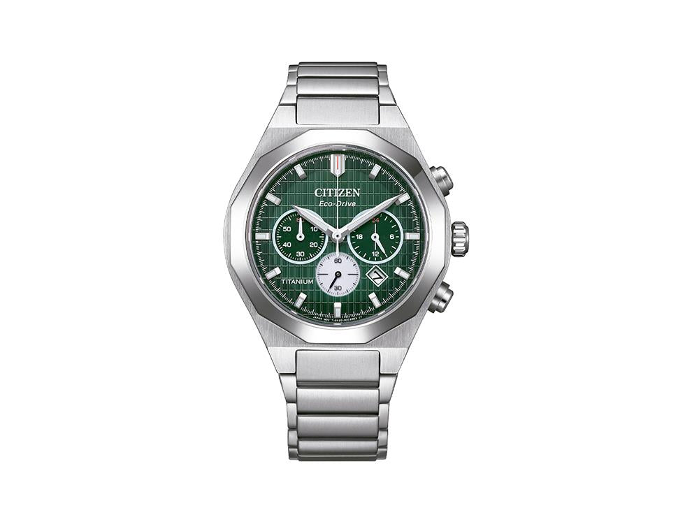 Reloj de Cuarzo Citizen Super Titanium Zenshin Senkei, 41 mm, Verde, CA4691-59X