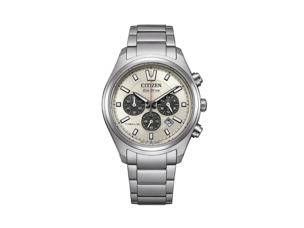 Reloj de Cuarzo Citizen Super Titanium Chrono, 40 mm, Beige, 10 atm, CA4750-51A