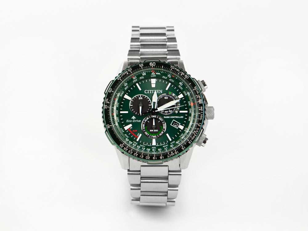 Reloj de Cuarzo Citizen Promaster Pilot, 40.9 mm, Verde, 20 atm, CB5004-59W