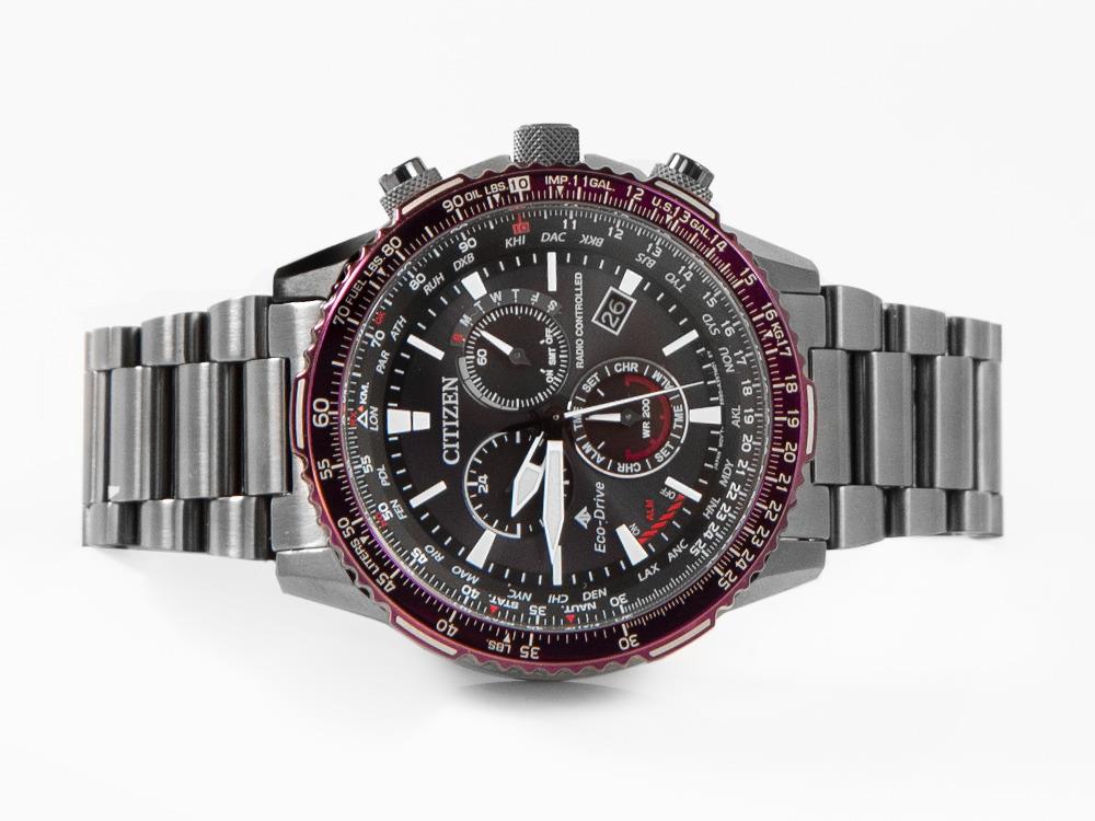 Reloj de Cuarzo Citizen Promaster Pilot, 40.9 mm, Negro, 20 atm, CB5009-55E