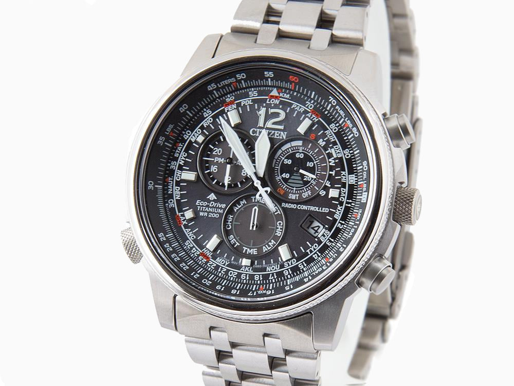 Reloj de Cuarzo Citizen Radio Controlled, ECO DRIVE, Titanio, Negro, CB5850-80E