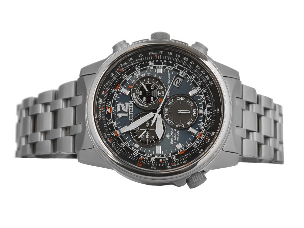 Reloj de Cuarzo Citizen Radio Controlled, ECO DRIVE, Titanio, Azul, CB5850-80L