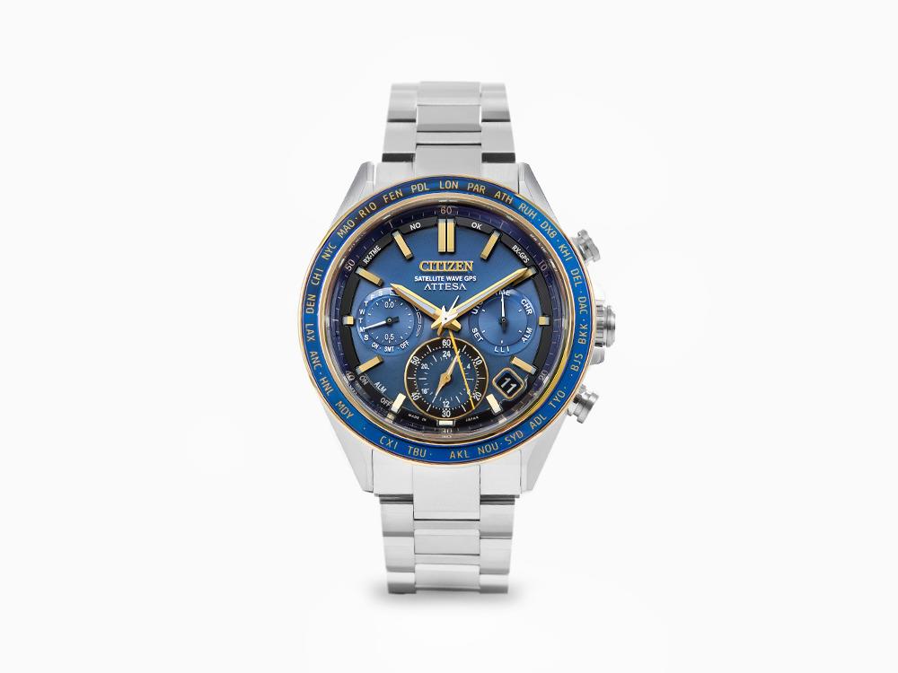 Reloj de Cuarzo Citizen Attesa, 44.5 mm, Azul, 10 atm, CC4054-68L
