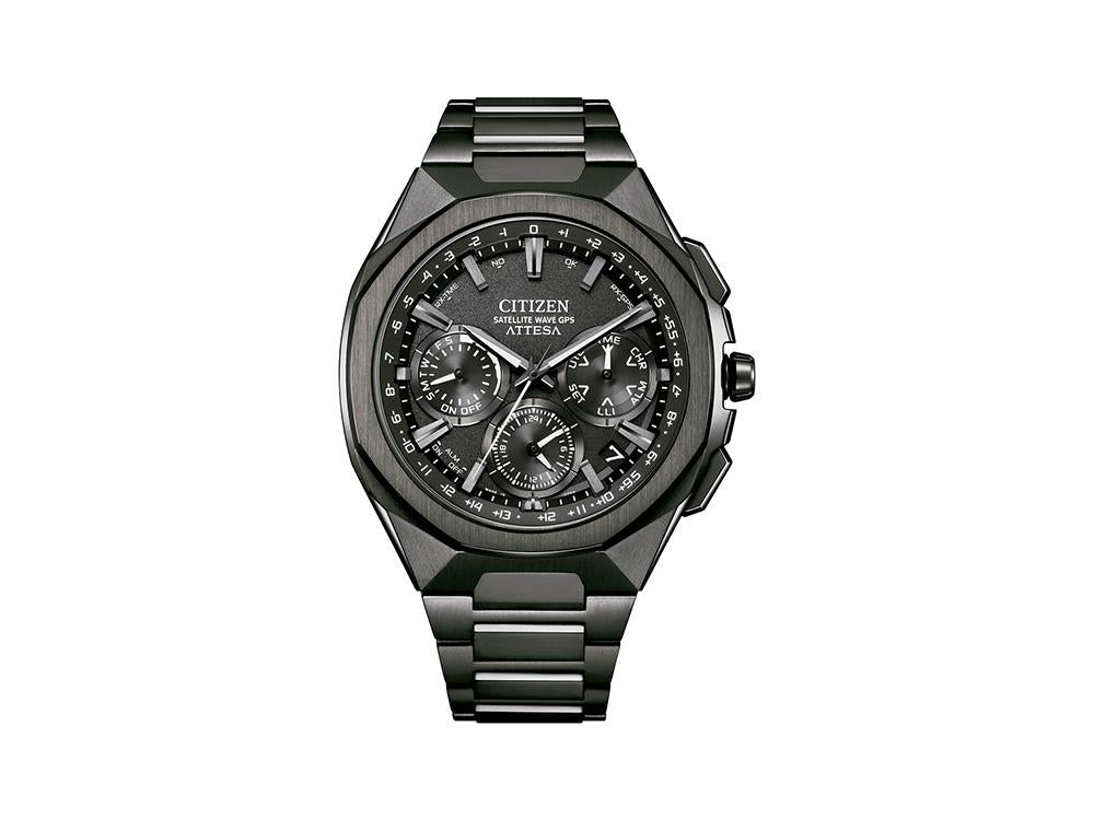 Reloj de Cuarzo Citizen Attesa Satellite Wave, 44 mm, Negro, 10 atm, CC4105-69E