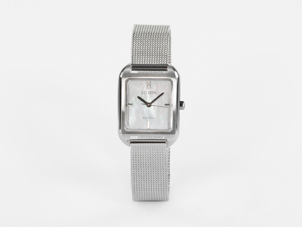 Reloj de Cuarzo Citizen Lady, Eco Drive E031, 31,5 mm, Madre perla, EM0491-81D