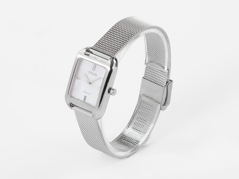 Reloj de Cuarzo Citizen Lady, Eco Drive E031, 31,5 mm, Madre perla, EM0491-81D