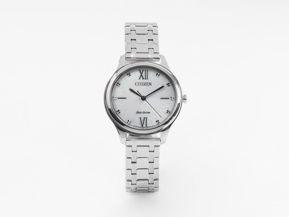 Reloj de Cuarzo Citizen Lady OF, Eco Drive E031, 32 mm, 5atm, Blanco, EM0500-73A