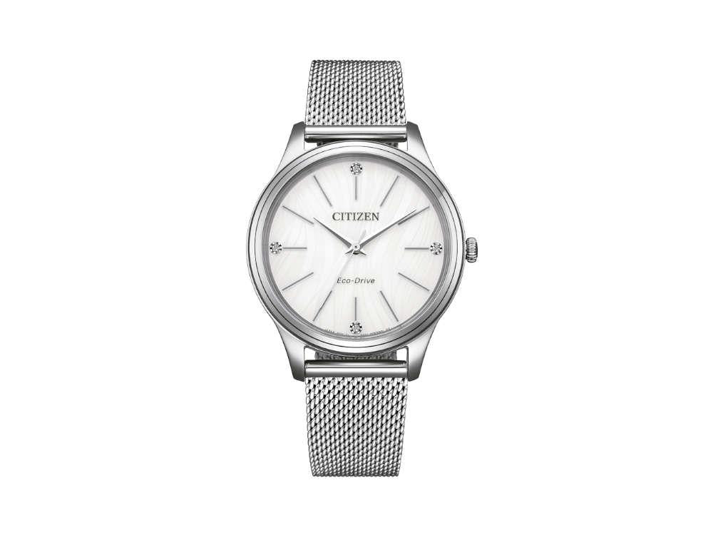 Reloj de Cuarzo Citizen OF Lady Casual, Blanco, 34 mm, 5 atm , EM1220-82A