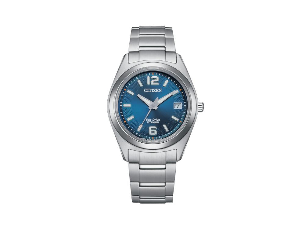 Reloj de Cuarzo Citizen Super Titanium, 34 mm, Azul, 5 atm, FE6151-82L