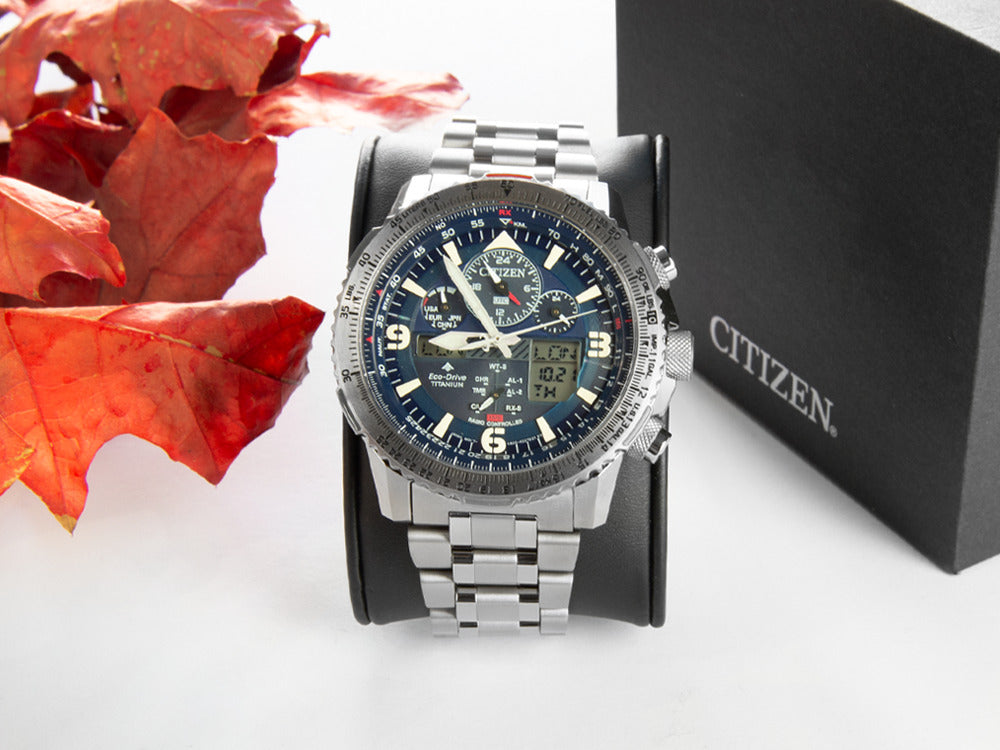 Reloj de Cuarzo Citizen Radio Controlled, Eco Drive, Azul, 20 atm, JY8100-80L