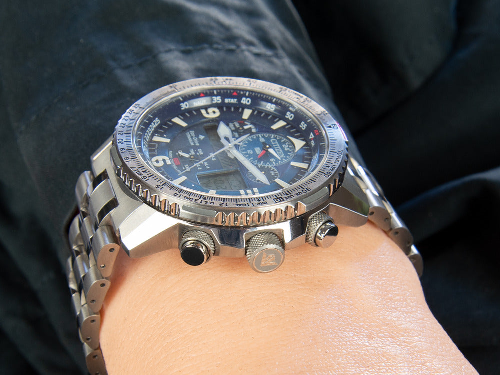 Reloj de Cuarzo Citizen Radio Controlled, Eco Drive, Azul, 20 atm, JY8100-80L