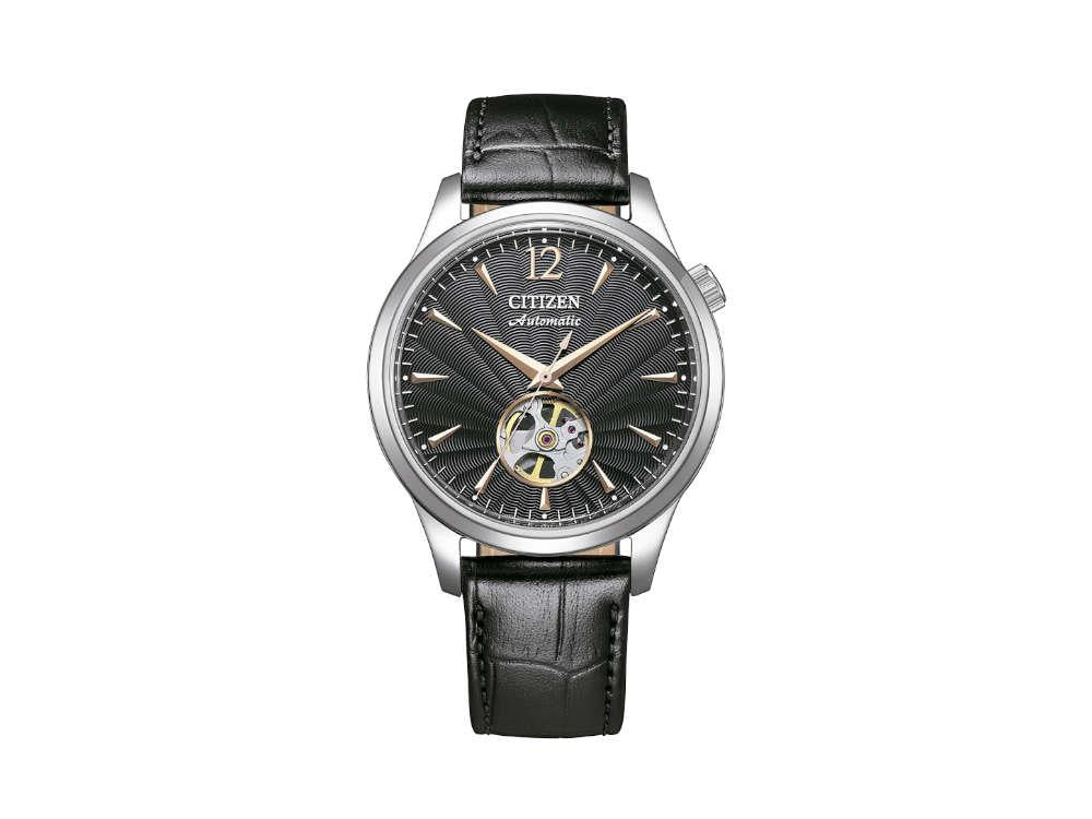 Reloj Automático Citizen Mecha Open Heart, 40 mm, Negro, 5 atm, NH9131-14E