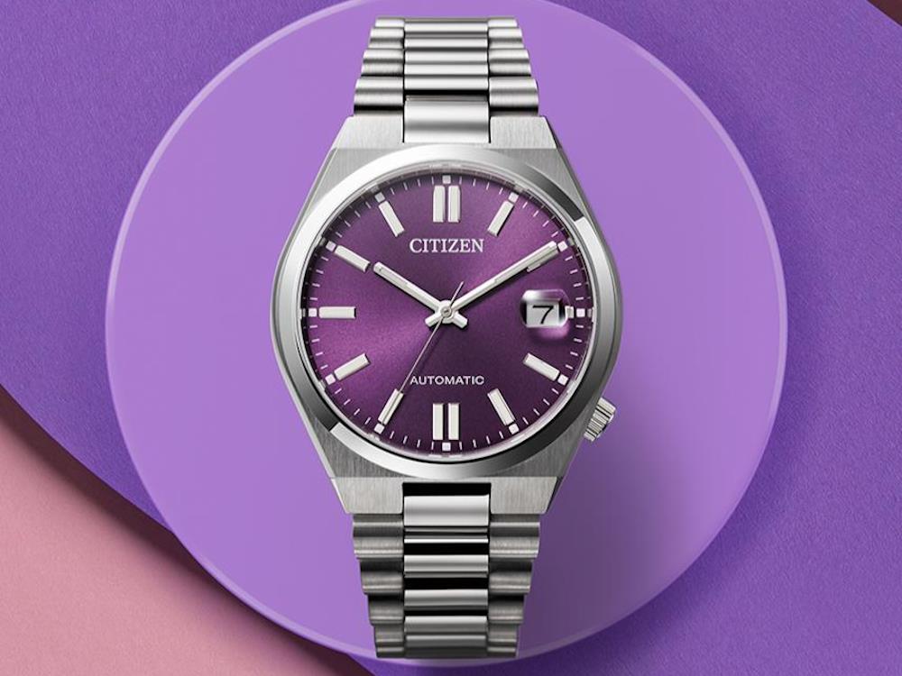 Reloj  Citizen Tsuyosa  NJ0200 Series, 37 mm, Violeta, 10 atm, NJ0200-50W
