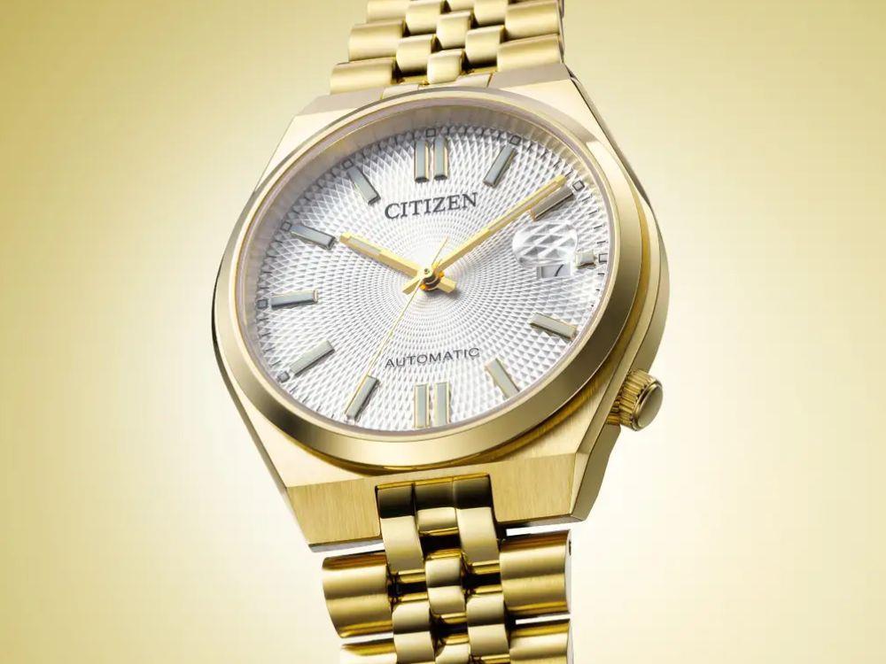 Reloj Automático Citizen Tsuyosa 60, Citizen 8310, 37 mm, Blanco, NK0032-56A