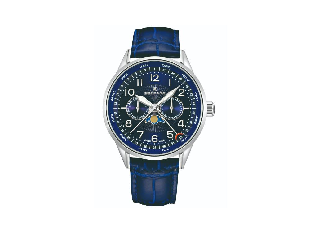Reloj de Cuarzo Delbana Classic Retro Moonphase, Azul, 42 mm, 41601.646.6.044