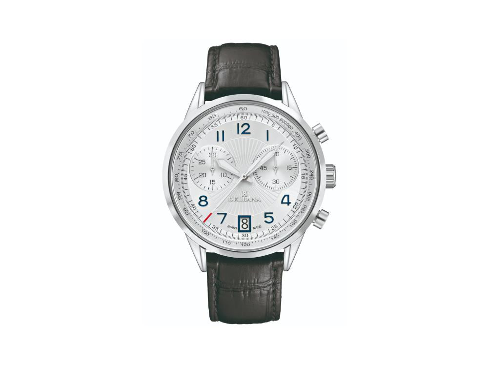 Reloj de Cuarzo Delbana Retro Chronograph, Blanco, 42 mm, 41601.672.6.064
