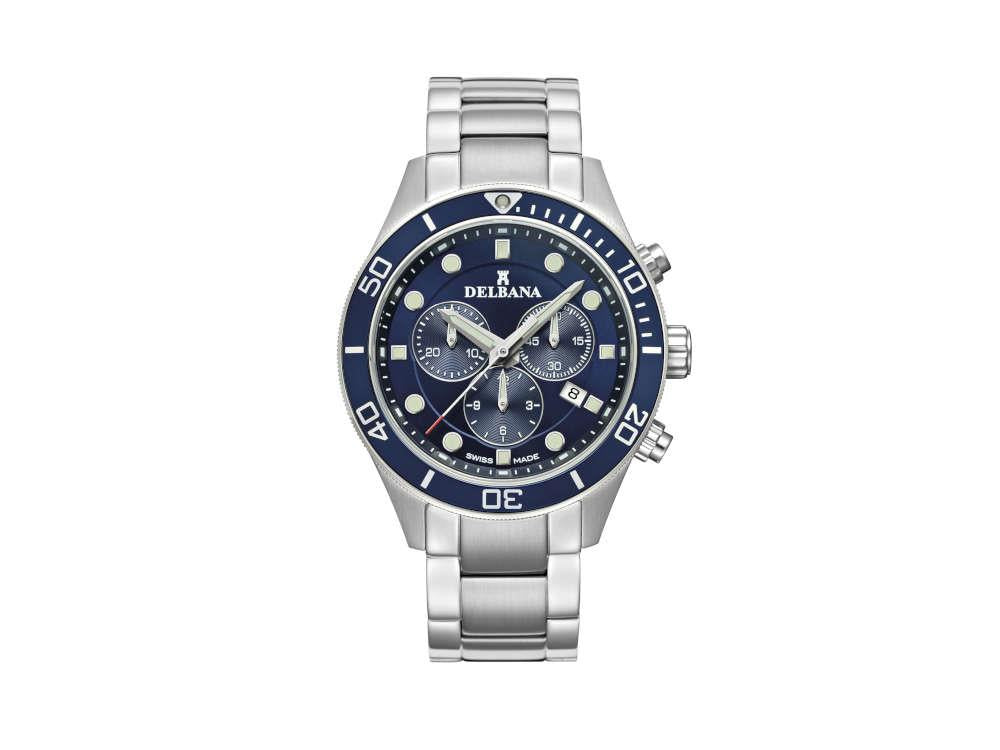 Reloj de Cuarzo Delbana Sports Mariner Chronograph, Azul, 42 mm, 41701.718.6.044