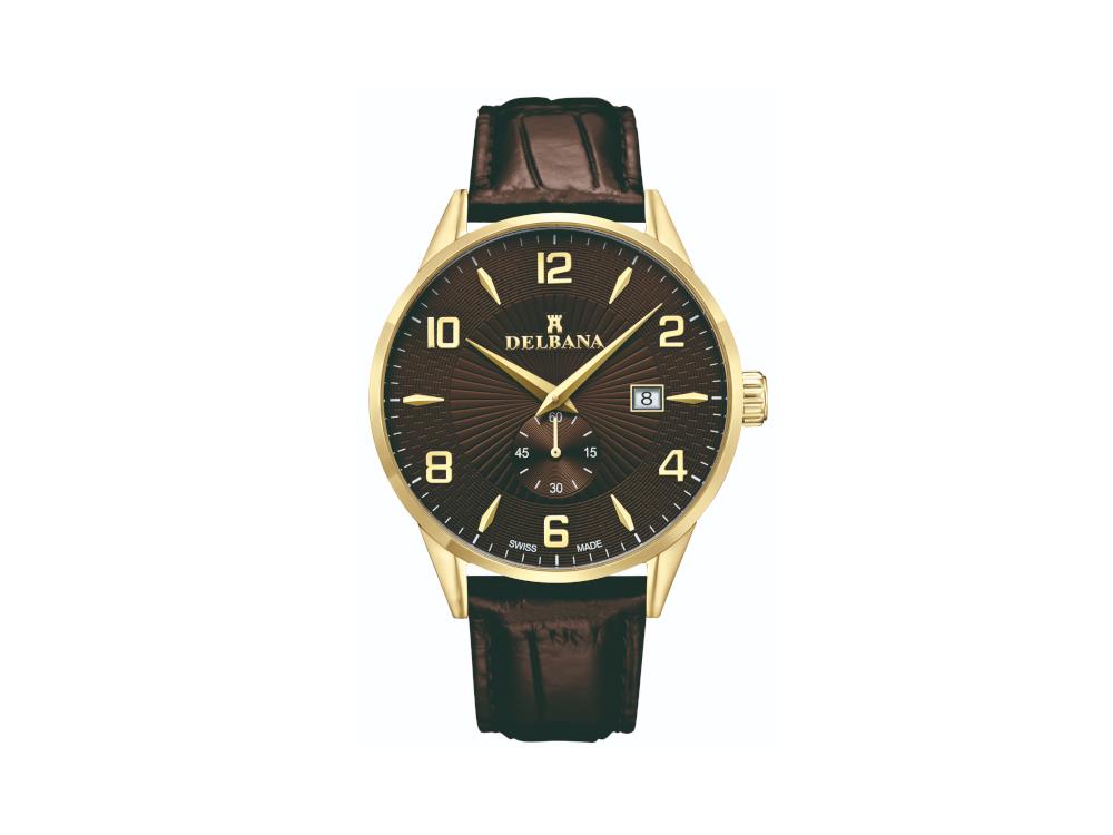 Reloj de Cuarzo Delbana Classic Retro, Marrón, 42 mm, 42601.622.6.104
