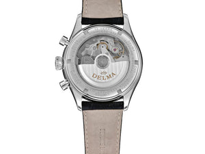 Reloj Automático Delma Heritage Chronograph, Negro, 43 mm, E.L., 41601.730.6.032