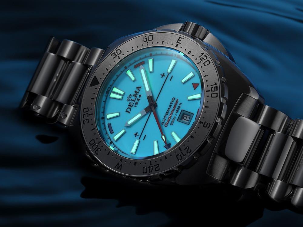 Reloj Automático Delma Diver Oceanmaster Lume, Azul, 44 mm, 41701.670.6.199