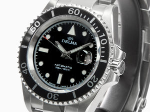 Reloj Automático Delma Diver Commodore, Negro, 43 mm, 41701.690.6.031
