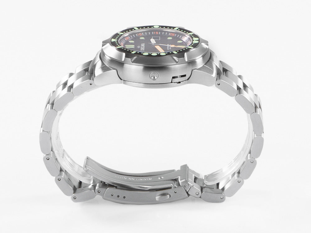 Reloj Automático Delma Diver Quattro, Negro, Edición Limitada, 41701.744.6.038