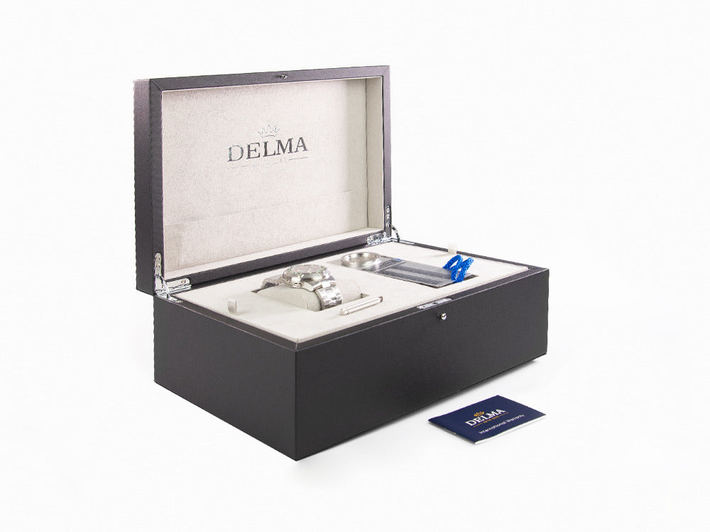 Reloj Automático Delma Diver Quattro, Negro, Edición Limitada, 41701.744.6.038