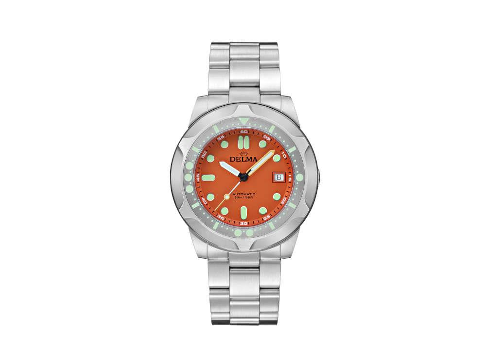 Reloj Automático Delma Diver Quattro, Naranja, Edición Limitada, 41701.744.6.151