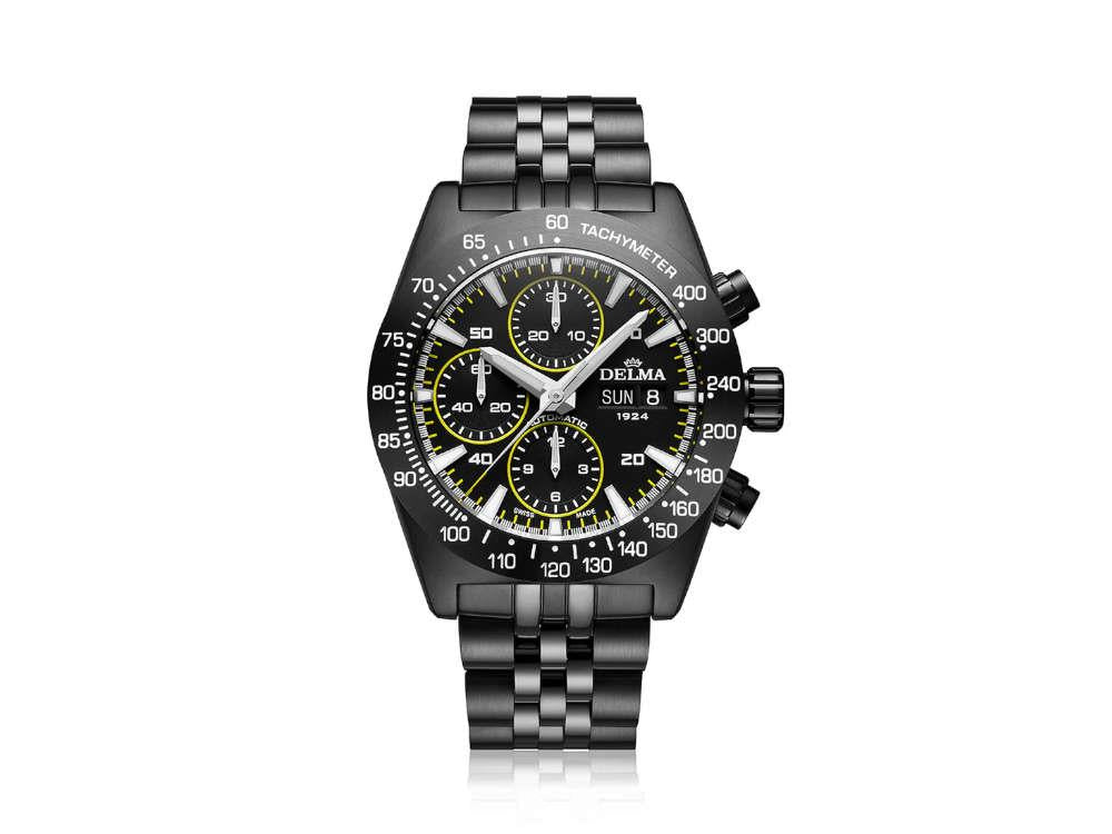 Reloj Automático Delma Montego Black Edition, DLC, Negro, 42 mm, 44701.732.6.032