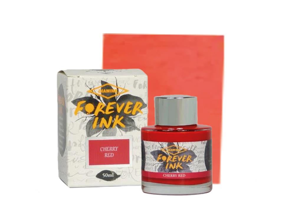 Tintero Diamine Forever Ink Collection -Tinta Permanente Cherry Red, Rojo, 50ml