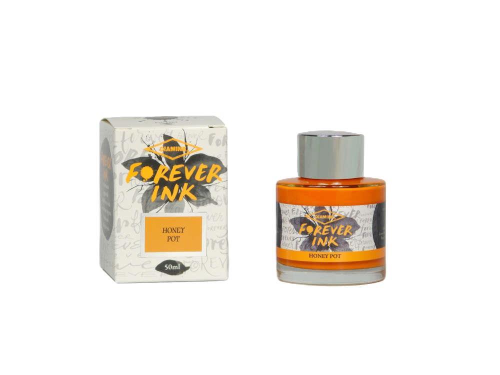 Tintero Diamine Forever Ink Collection-Tinta Permanente Honey Pot, Naranja, 50ml