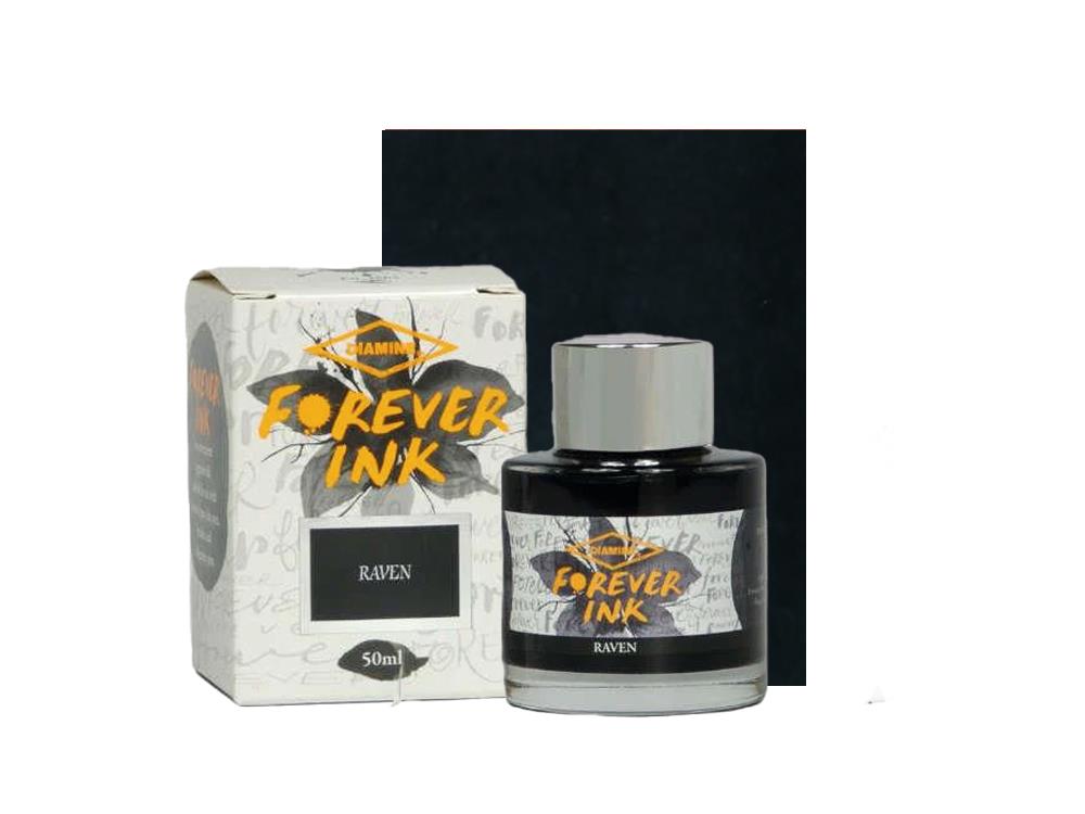 Tintero Diamine Forever Ink Collection -Tinta Permanente Raven, Negro