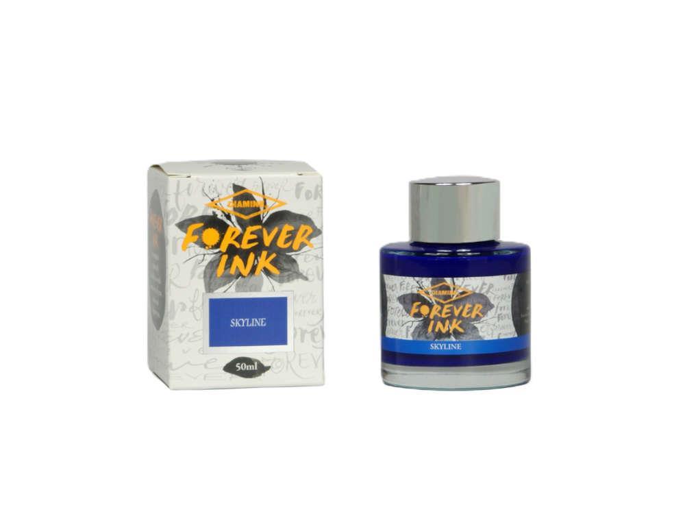 Tintero Diamine Forever Ink Collection-Tinta Permanente Skyline, Azul, 50ml