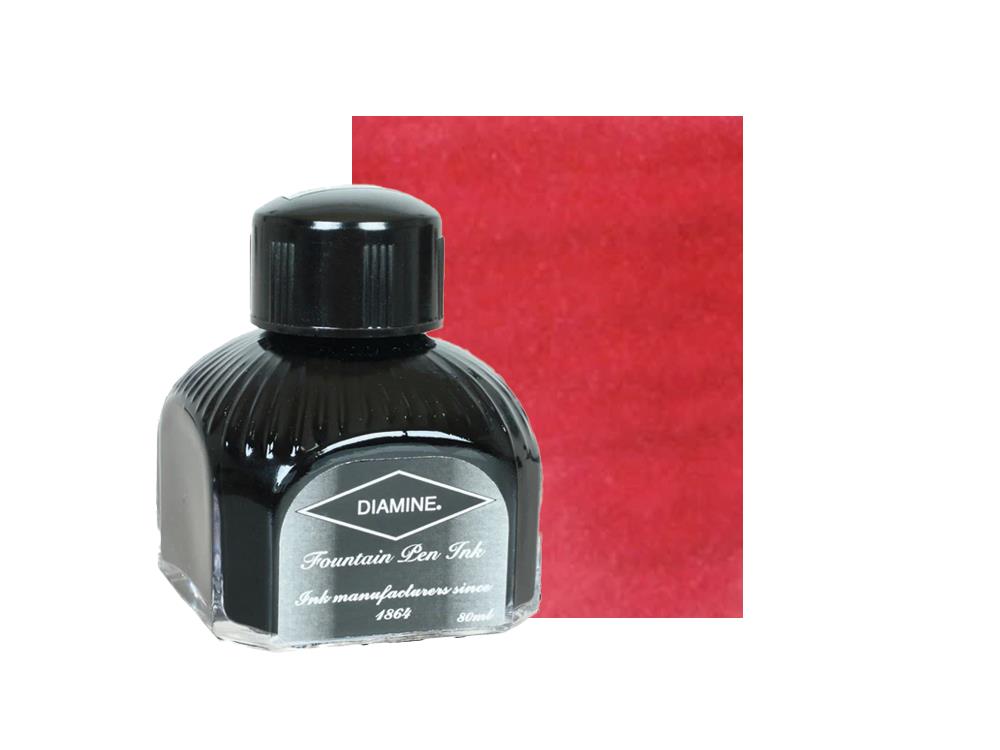 Tintero Diamine, 80ml., Maroon, Botella de cristal italiano
