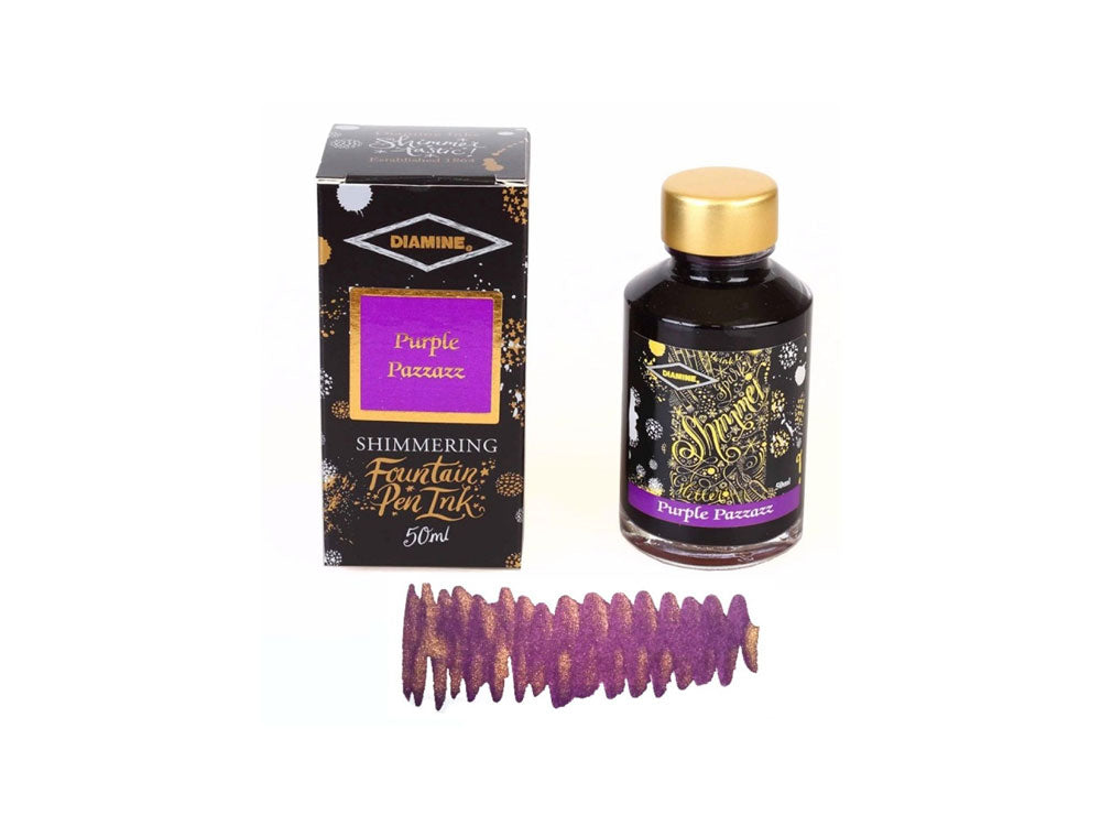 Tintero Diamine Shimmering Purple Pazzazz, 50ml, Cristal