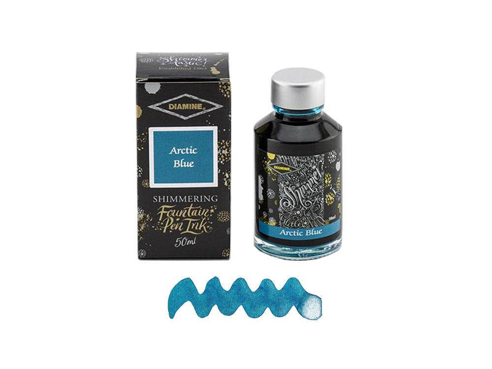 Tintero Diamine Shimmering Arctic Blue, 50ml., Cristal