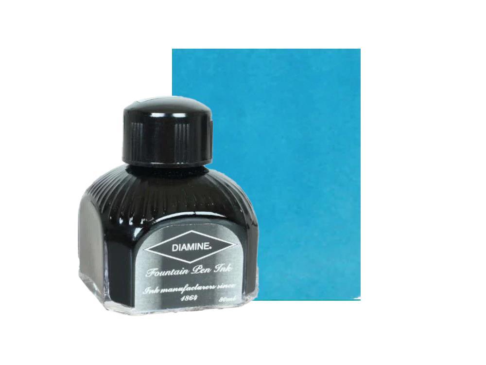 Tintero Diamine Beau Blue, 80ml.,  Botella de cristal italiano