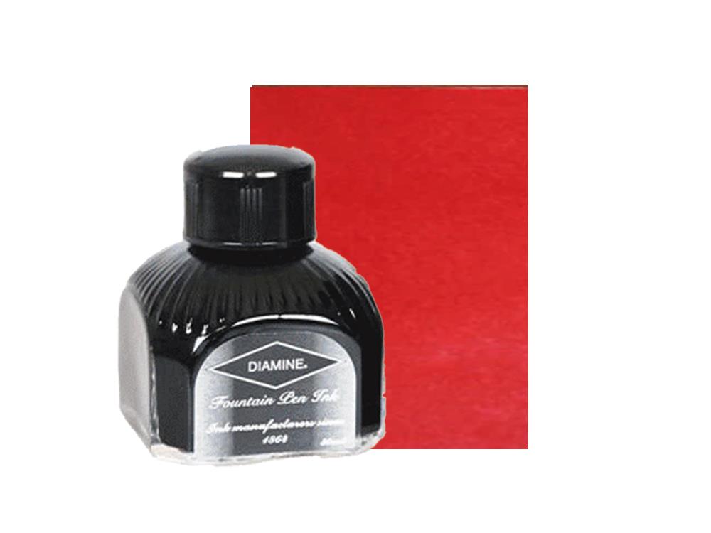 Tintero Diamine Classic Red, 80ml.,Botella de cristal italiano