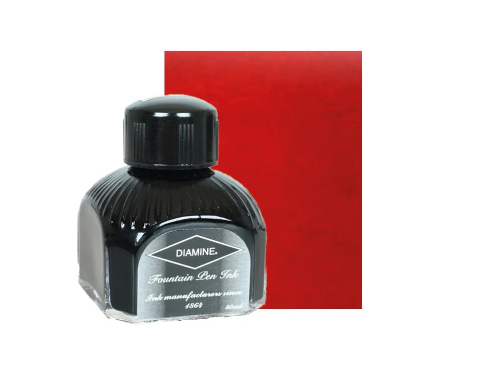 Tintero Diamine Crimson, 80ml, Botella de cristal italiano