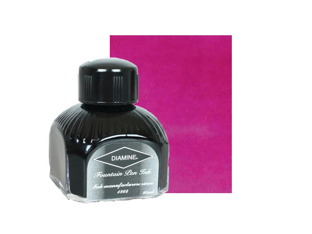 Tintero Diamine Deep Magenta, 80ml., Botella de cristal italiano