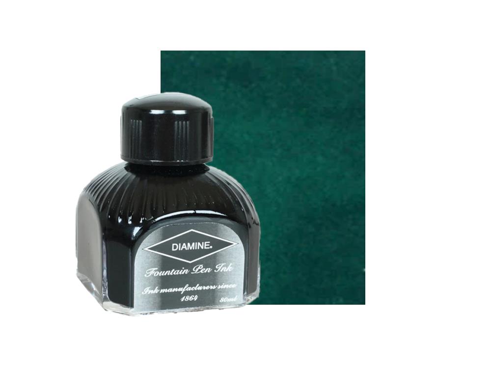 Tintero Diamine Delamere Green, 80ml, Botella de cristal italiano