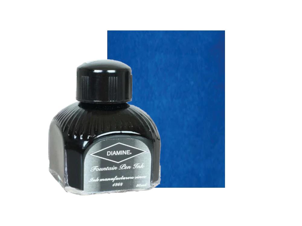 Tintero Diamine Kensington Blue, 80ml, Botella de cristal italiano