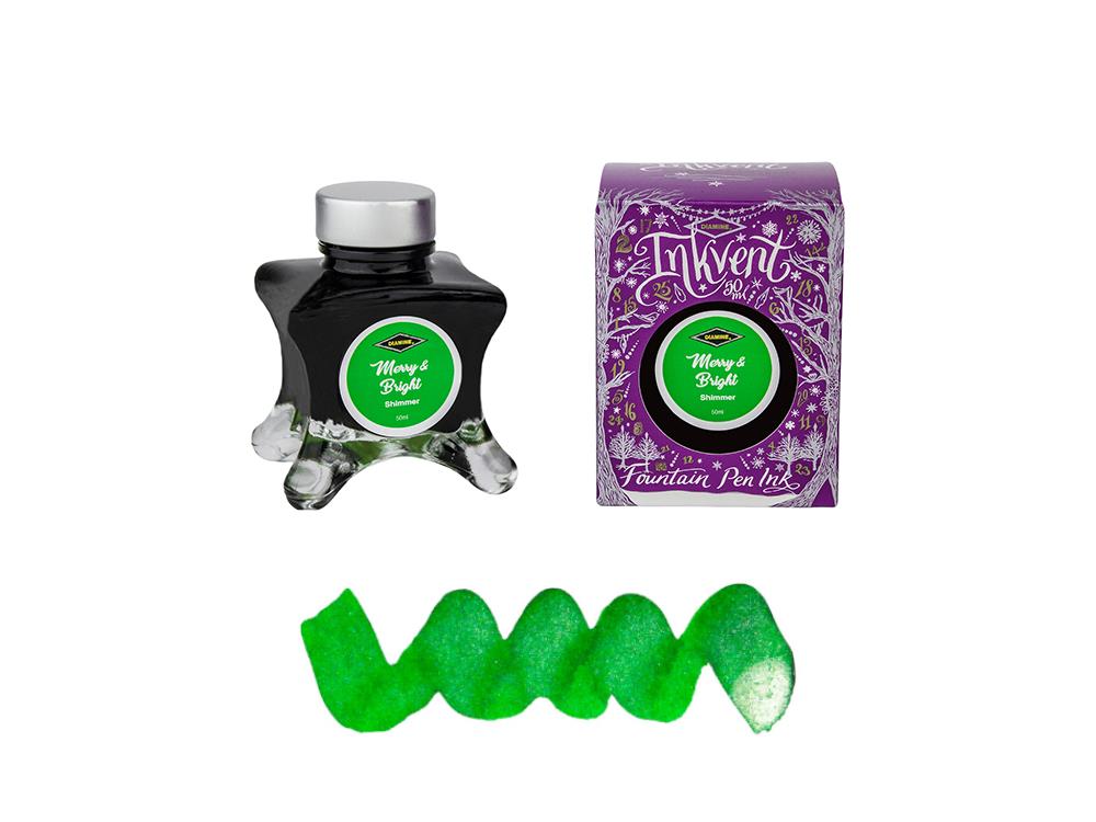 Tintero Diamine Merry&Bright Ink Vent Purple, 50ml, Shimmer, Verde