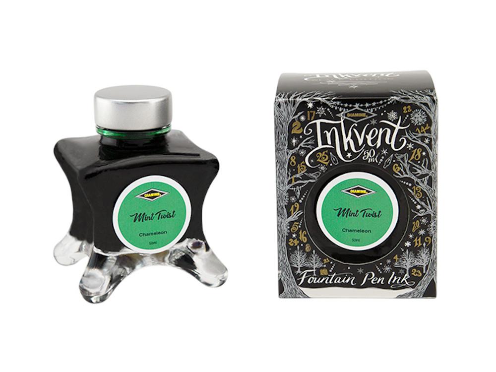 Tintero Diamine Ink Vent Black Chamaelon Mint Twist, 50ml, Verde