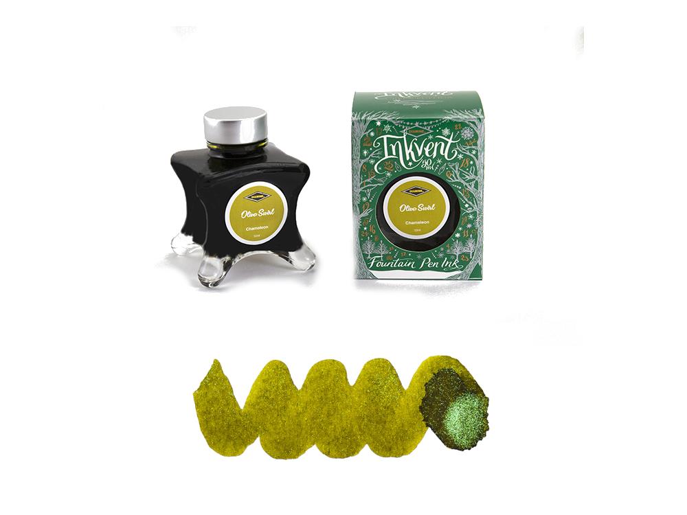 Tintero Diamine Olive Swirl Ink Vent Green, 50ml, Chameleon