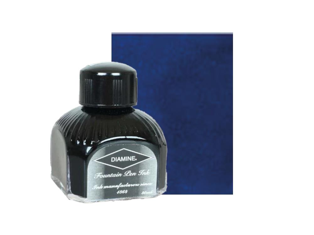 Tintero Diamine Oxford Blue, 80ml, Botella de cristal italiano