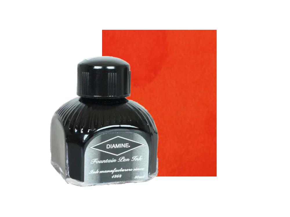 Tintero Diamine Pumpkin, 80ml., Botella de cristal italiano